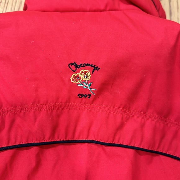 VTG Obermeyer Winter Coat Hidden Hood Jacket Red Black Womens 8 Petunia - Picture 7 of 14